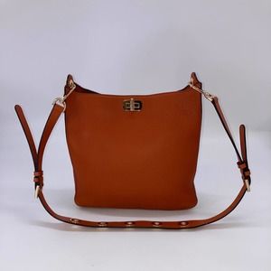 Michael Kors, (Large) orange and gold crossbody bag